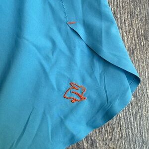 Rabbit Running Short Womens Medium M Light Blue Orange